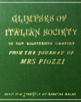 Glimpses of Italian society in the eighteenth century cover