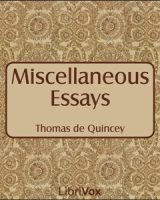 Miscellaneous Essays of Thomas de Quincey cover