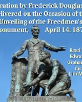 Oration by Frederick Douglass Delivered on the Occasion of the Unveiling of the Freedmen's Monument, April 14, 1876 cover